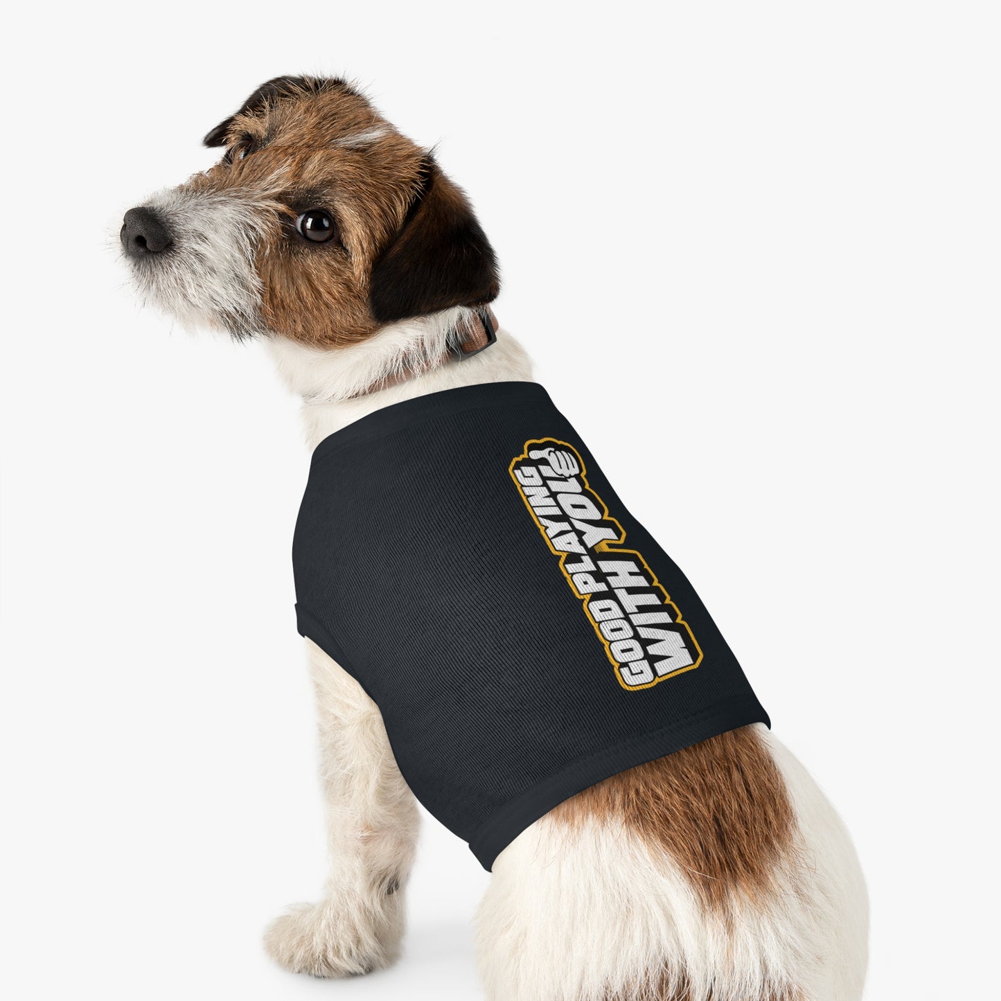 Cute Dog Tank Top - "Good Playing With You" Pet Apparel