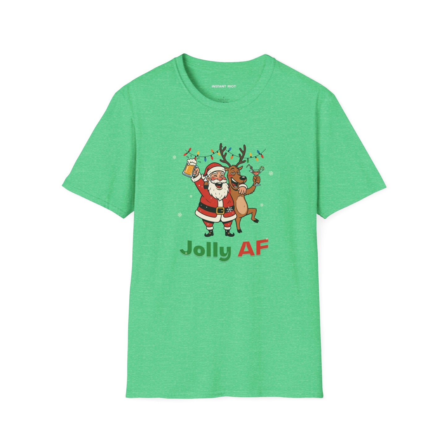 Santa & Reindeer - Funny Holiday T-Shirt
