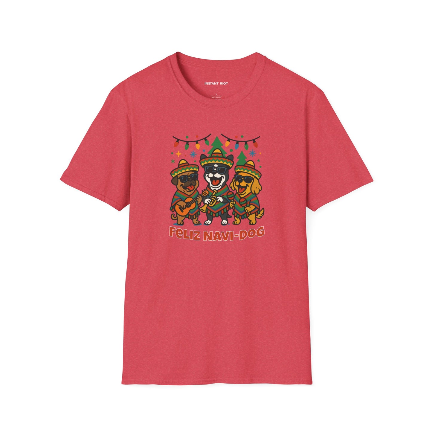 Feliz Navi-Dog Funny Christmas Mariachi Dog  T-Shirt