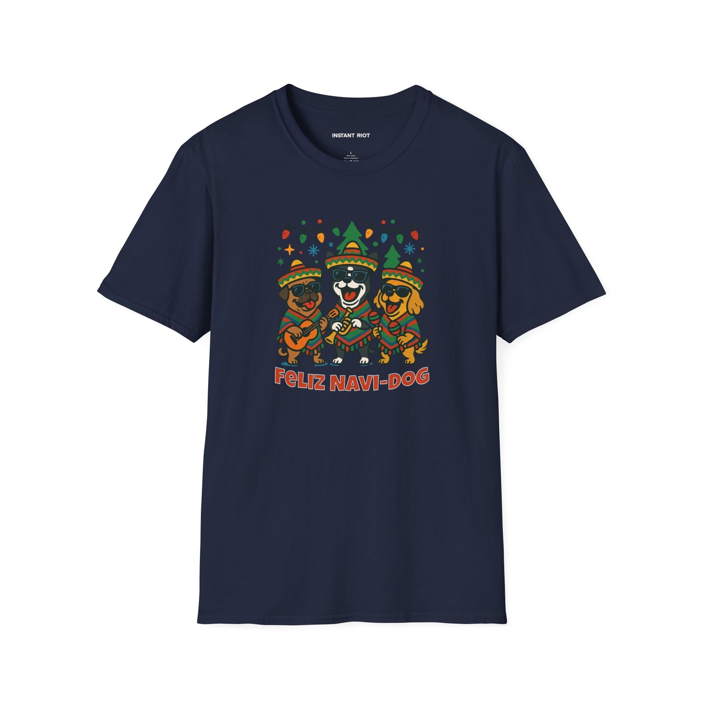 Feliz Navi-Dog Funny Christmas Mariachi Dog  T-Shirt