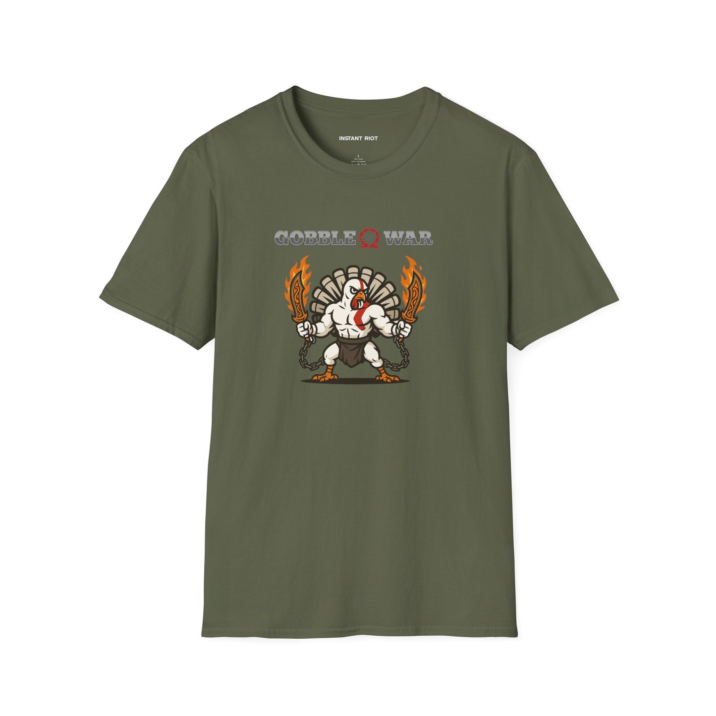 Gobble of War - God of War Thanksgiving T-Shirt Crazy Turkey