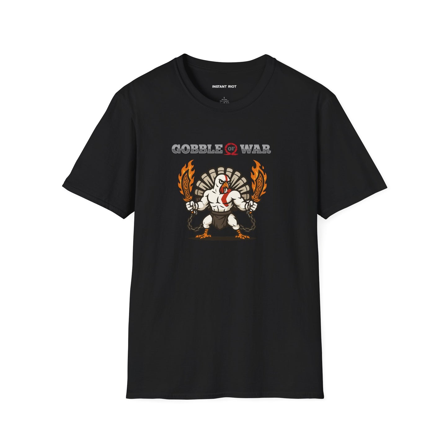 Gobble of War - God of War Thanksgiving T-Shirt Crazy Turkey
