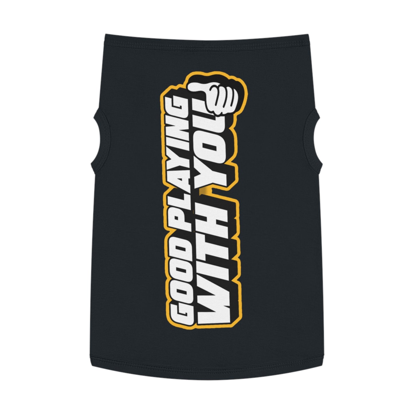 Cute Dog Tank Top - "Good Playing With You" Pet Apparel