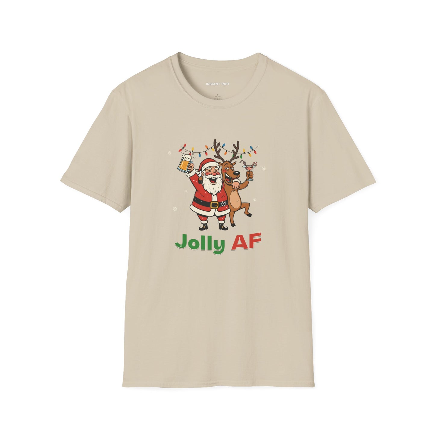 Santa & Reindeer - Funny Holiday T-Shirt