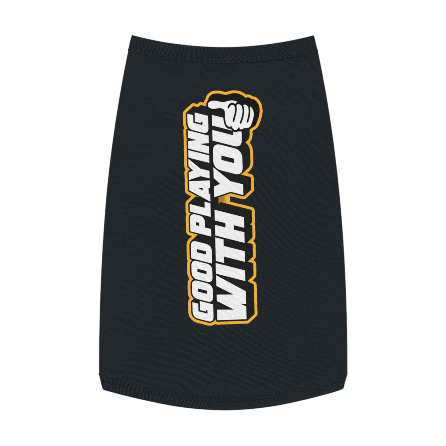 Cute Dog Tank Top - "Good Playing With You" Pet Apparel