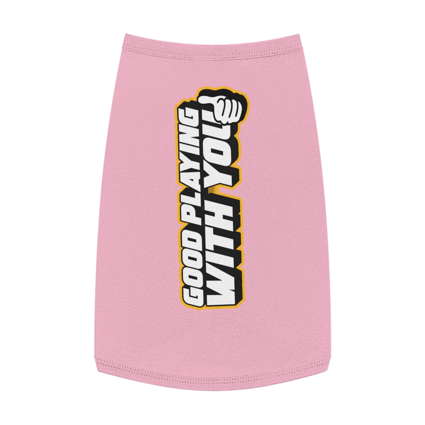 Cute Dog Tank Top - "Good Playing With You" Pet Apparel