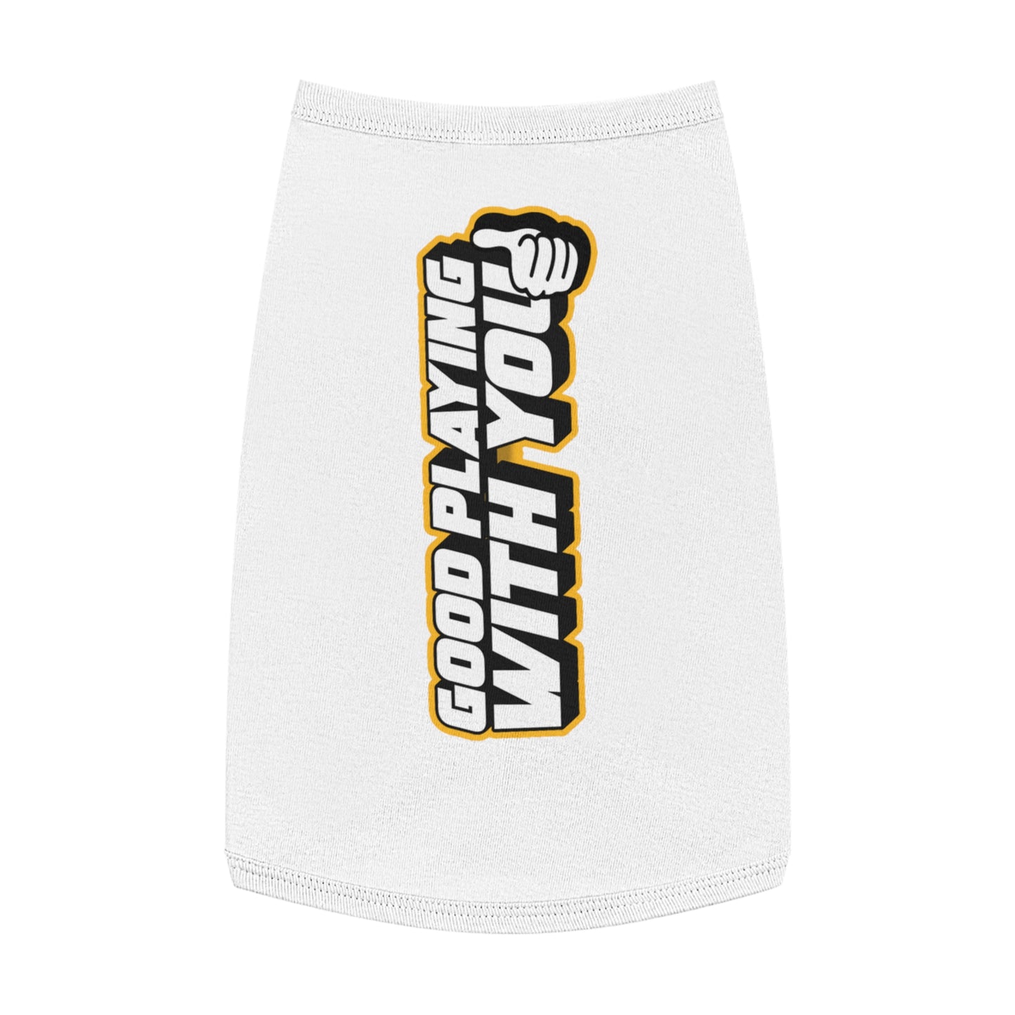 Cute Dog Tank Top - "Good Playing With You" Pet Apparel