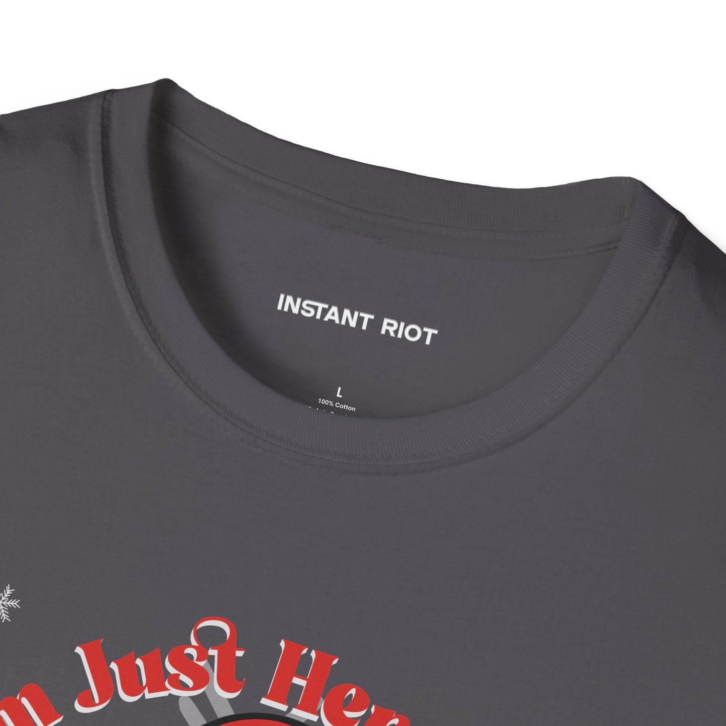 Just Here For The Ho Ho Hos! Funny Santa Holiday T-Shirt Christmas