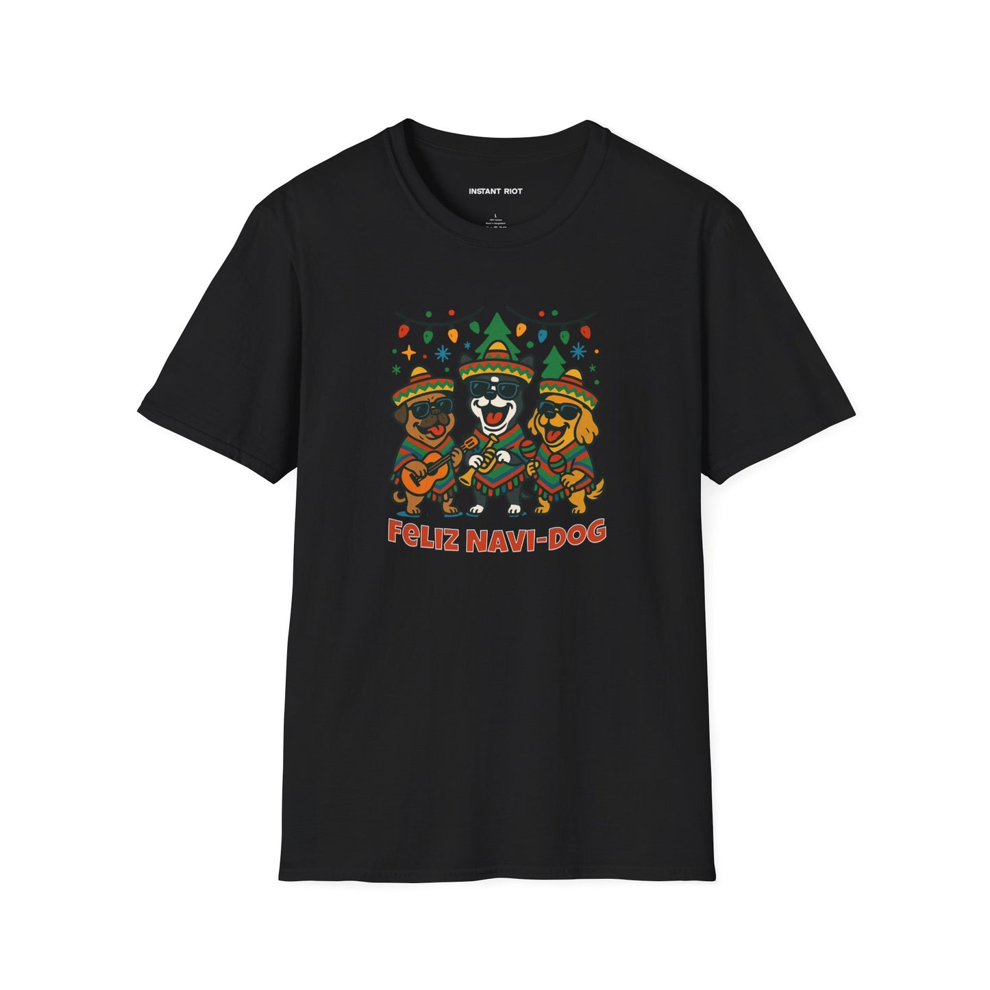 Feliz Navi-Dog Funny Christmas Mariachi Dog  T-Shirt