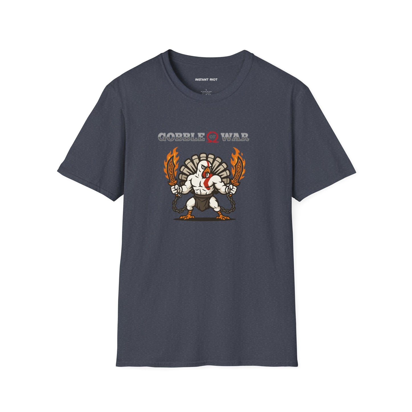 Gobble of War - God of War Thanksgiving T-Shirt Crazy Turkey