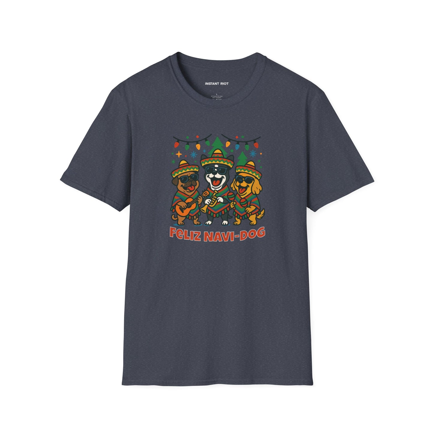 Feliz Navi-Dog Funny Christmas Mariachi Dog  T-Shirt