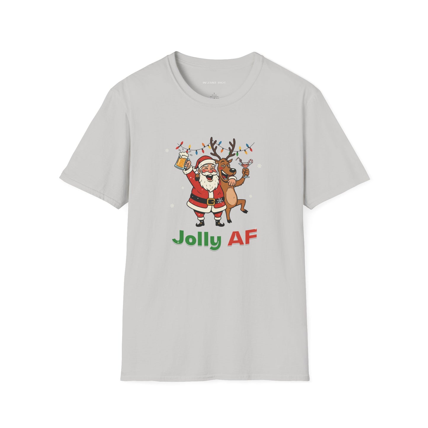 Santa & Reindeer - Funny Holiday T-Shirt