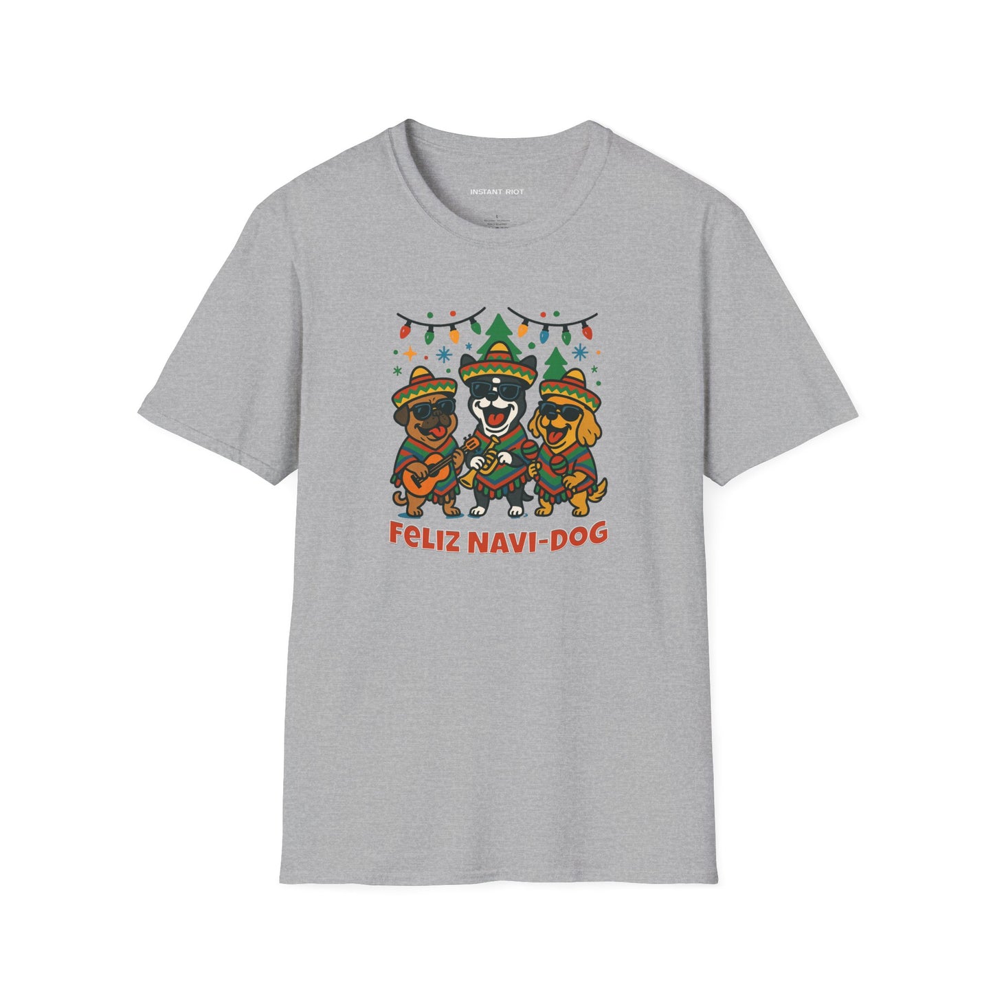 Feliz Navi-Dog Funny Christmas Mariachi Dog  T-Shirt