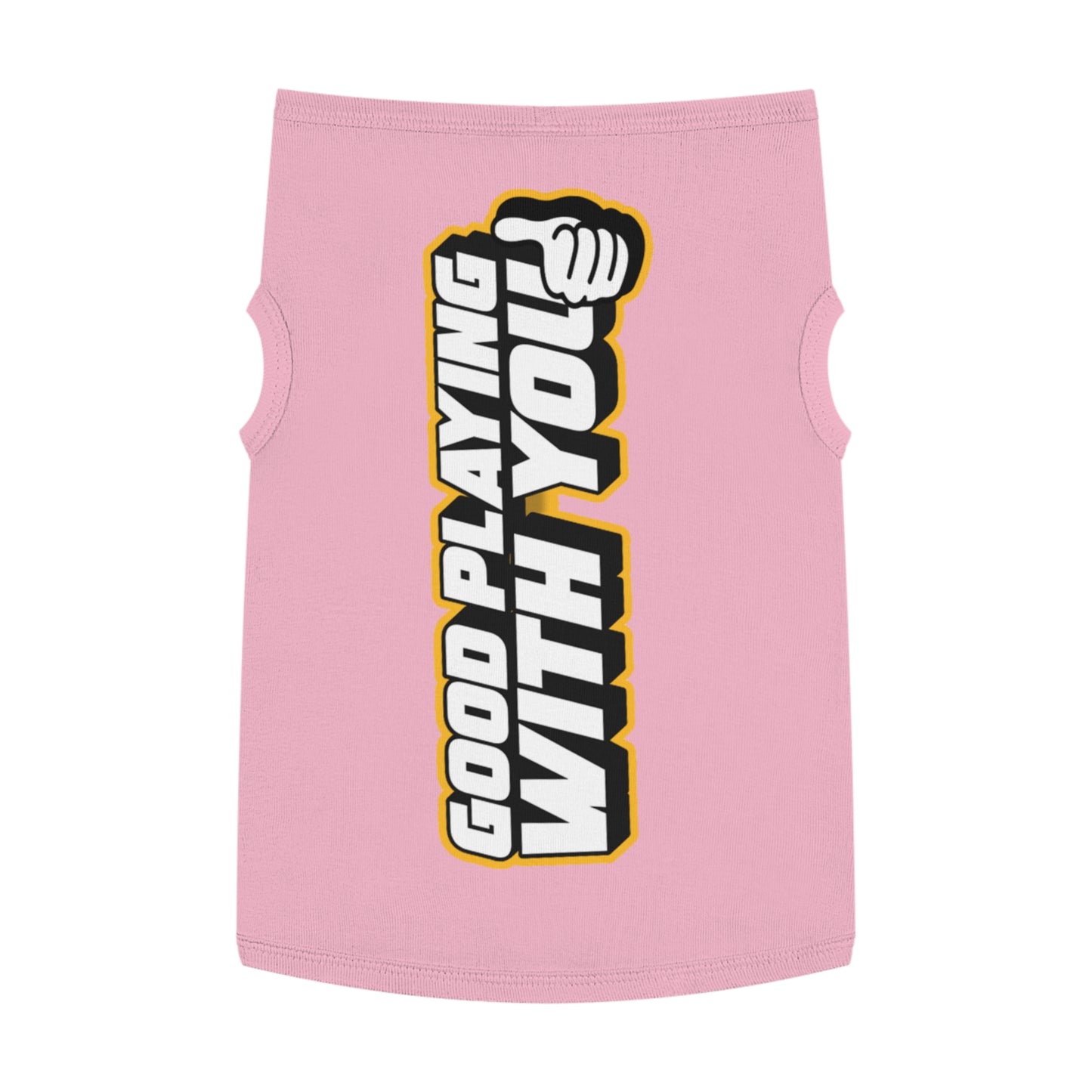 Cute Dog Tank Top - "Good Playing With You" Pet Apparel