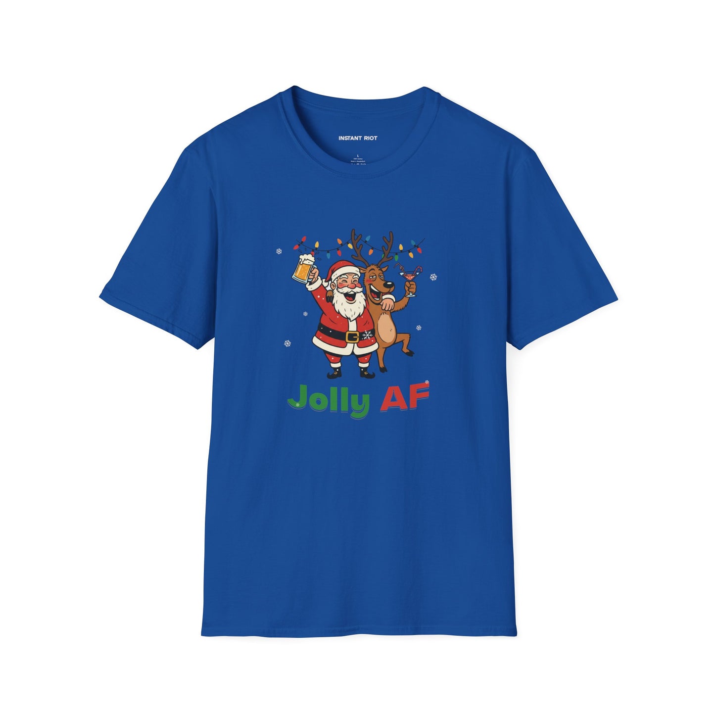 Santa & Reindeer - Funny Holiday T-Shirt