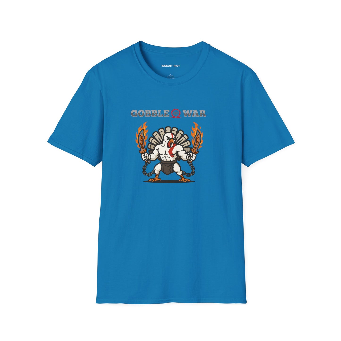 Gobble of War - God of War Thanksgiving T-Shirt Crazy Turkey