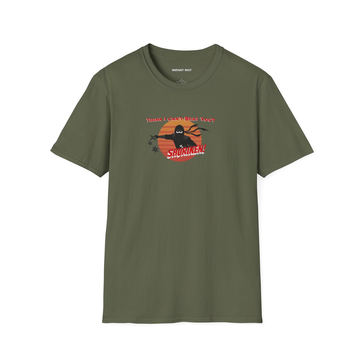 Ninja Graphic Tee - "Think I Can't Beat You?" Shur-i-ken Design