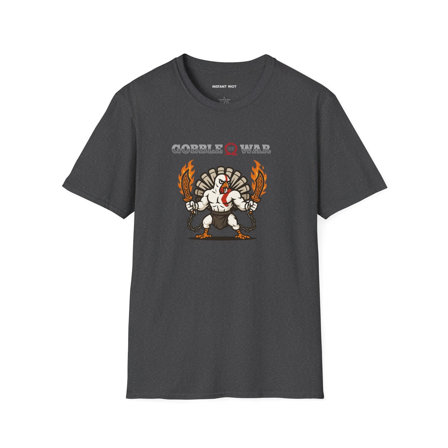 Gobble of War - God of War Thanksgiving T-Shirt Crazy Turkey