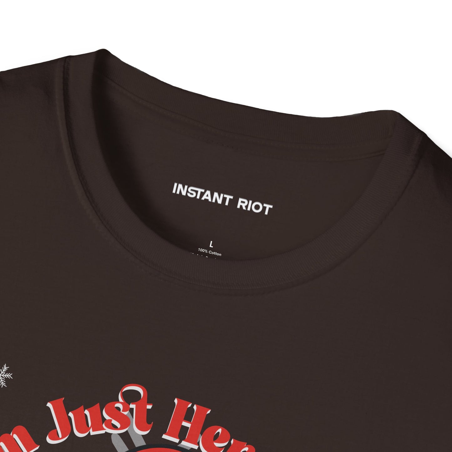 Just Here For The Ho Ho Hos! Funny Santa Holiday T-Shirt Christmas