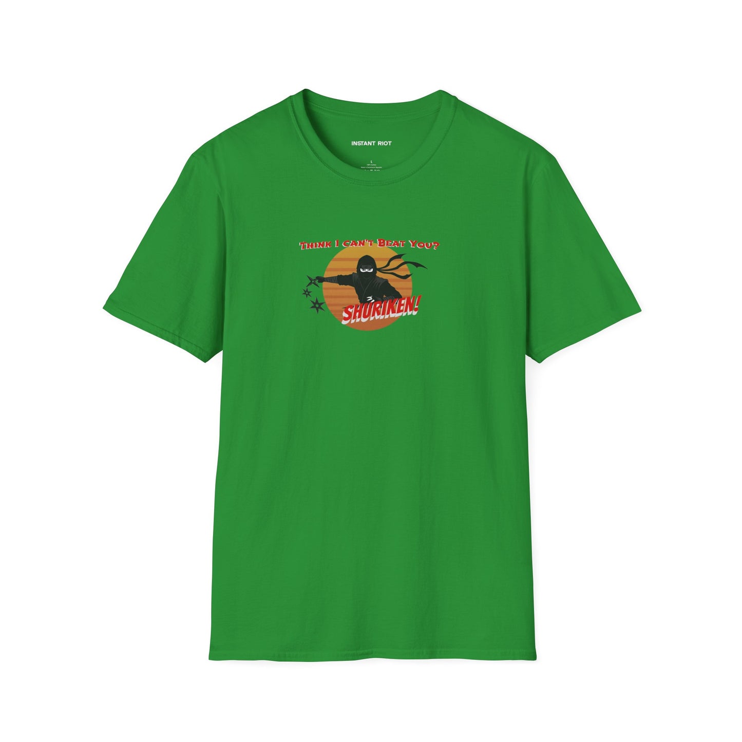 Ninja Graphic Tee - "Think I Can't Beat You?" Shur-i-ken Design