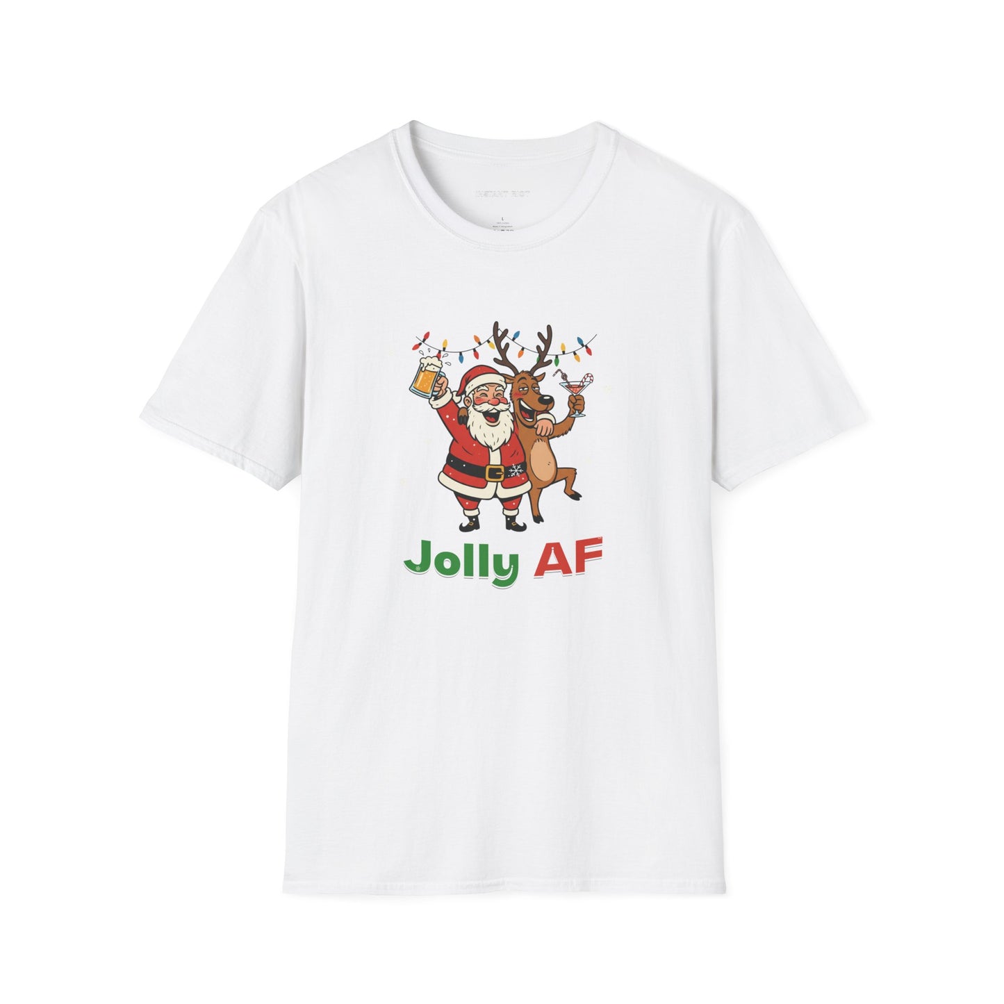 Santa & Reindeer - Funny Holiday T-Shirt