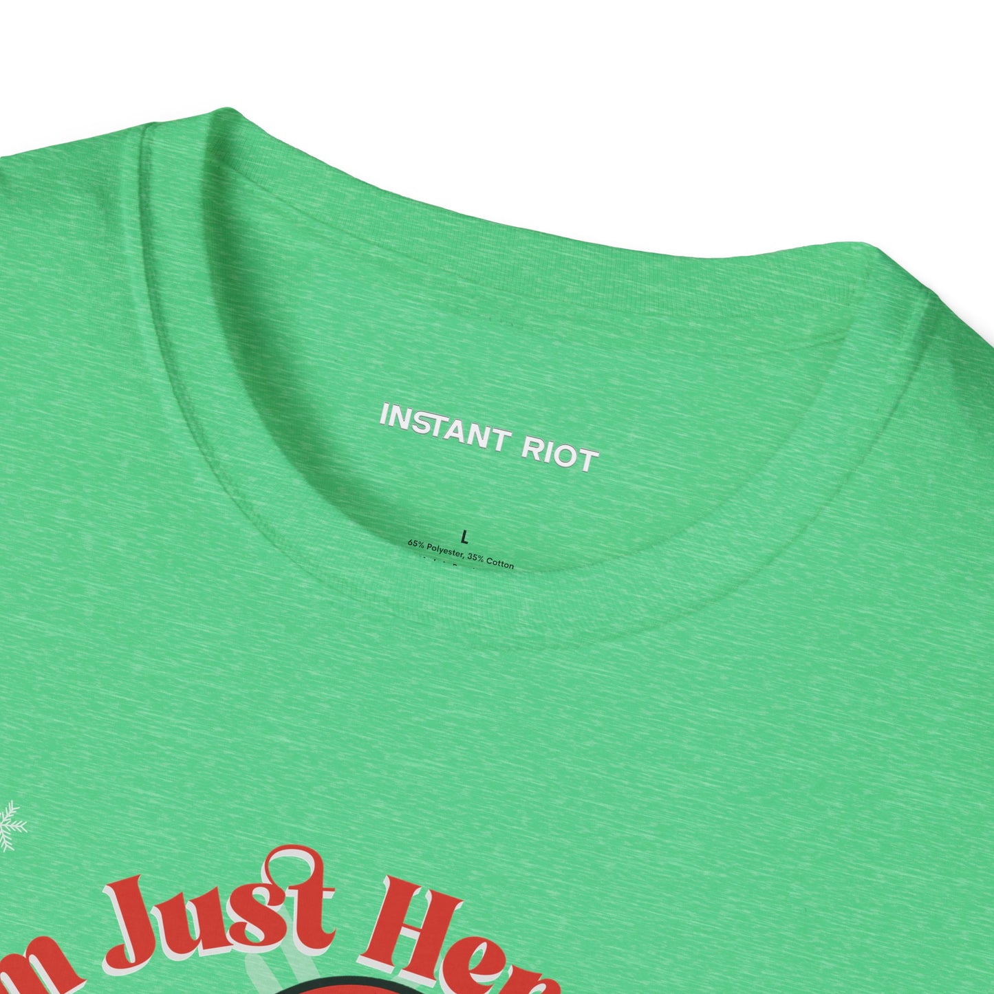 Just Here For The Ho Ho Hos! Funny Santa Holiday T-Shirt Christmas